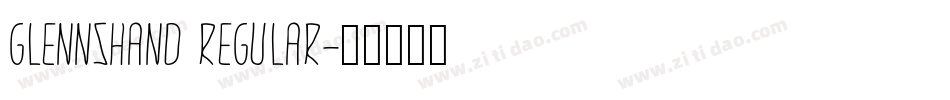 GlennsHand Regular字体转换